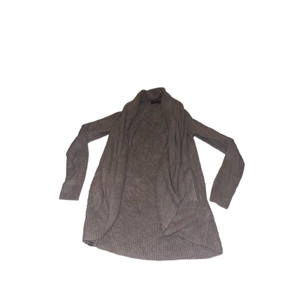 Barefoot Dreams Cozychic Lite Knit Open Cardigan Sweater Size Small Gray Pockets - Picture 1 of 3